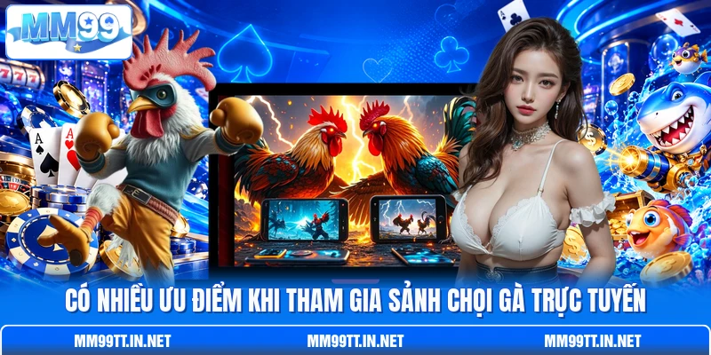 Có nhiều ưu điểm khi tham gia sảnh chọi gà trực tuyến