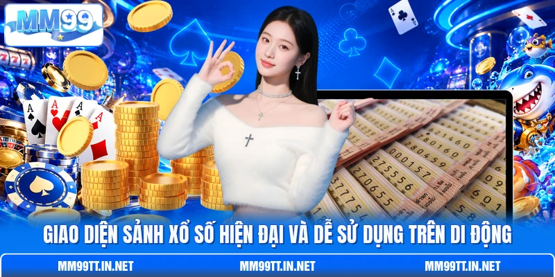 Giao diện sảnh xổ số hiện đại và dễ sử dụng trên di động